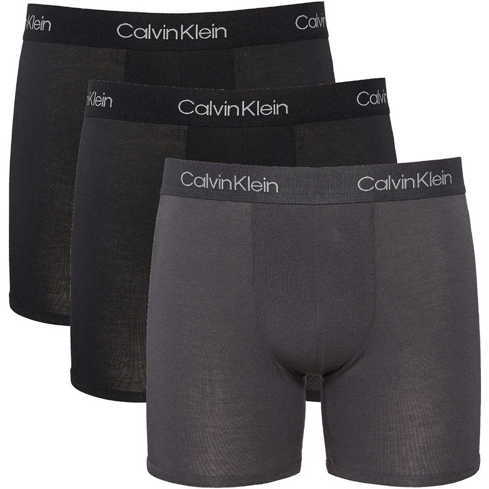 Calvin Klein Men's 3-Pack Body Cotton Modal Boxer Briefs - Black/Gray/Black - M